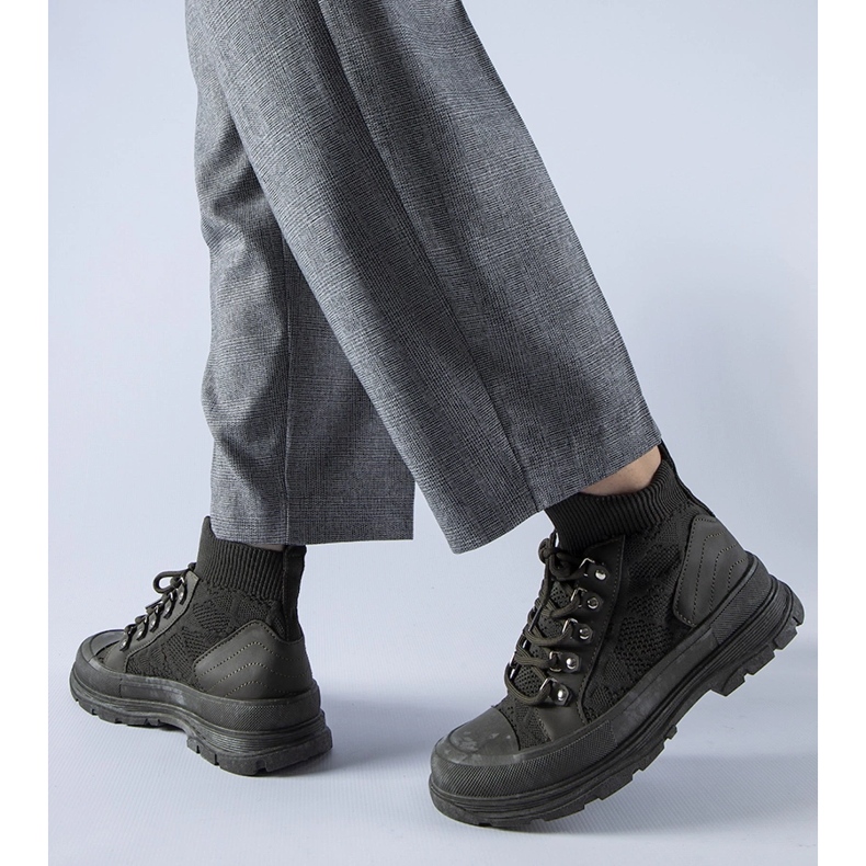 Tenisi verzi din țesătură înalți de la Casalma verde 1