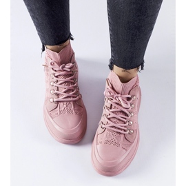 Tenisi roz din material textil Casalma 1 Tenisi roz din material textil Casalma 1