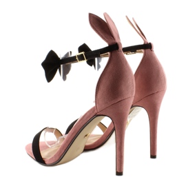 Sandale pe un știft cu urechi ZJ-15P Roz 2 Sandale pe un știft cu urechi ZJ-15P Roz 2