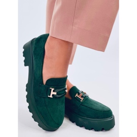 Mocasini de dama din piele intoarsa Ralfes Green verde 1