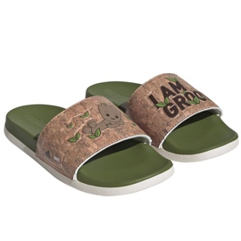 Slapi Adidas Adilette Comfort Jr ID8029 verde 1