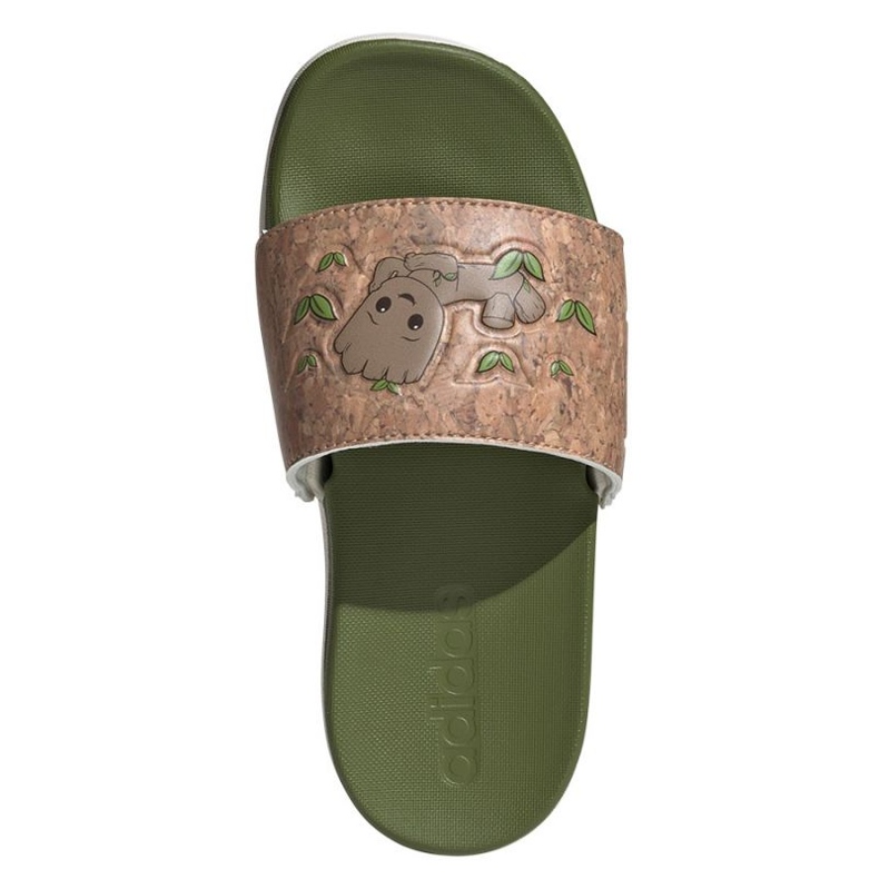 Slapi Adidas Adilette Comfort Jr ID8029 verde 2