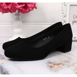 Pompe bloc din piele intoarsa Sergio Leone W SK354C, negru 2