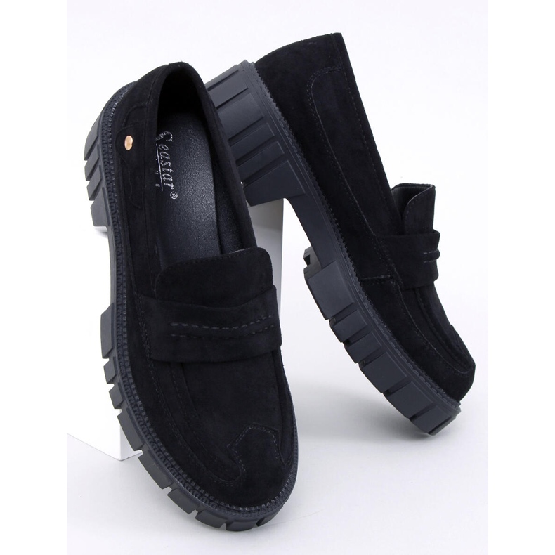 Mocasini cu platforma de la Chandra Black negru 1