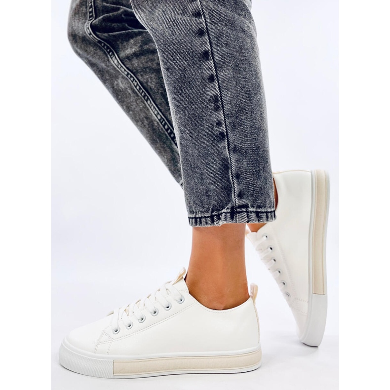 Tenisi dama Monae Beige alb 2