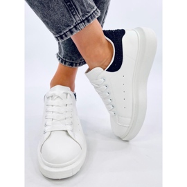 Tenisi Parkss ALB/NEGRI cu platforma cu strasuri 1