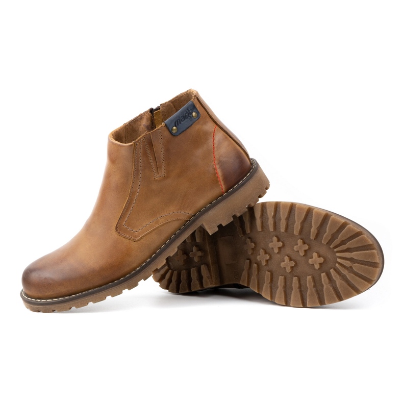 Olivier Cizme izolate pentru bărbați 815 roșii maro 3