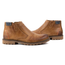 Olivier Cizme izolate pentru bărbați 815 roșii maro 7