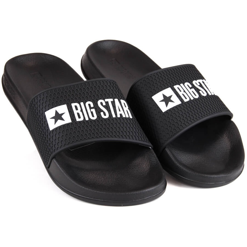 Șlapi sport negri pentru bărbați Big Star JJ174505 negru 1