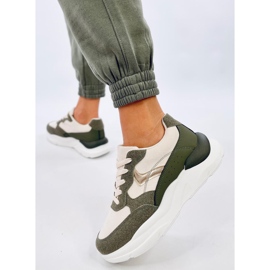 Tenisi Clervie Green cu pană verde 2