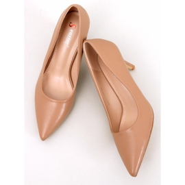 Pompe cu toc jos Lauryn Khaki bej 1