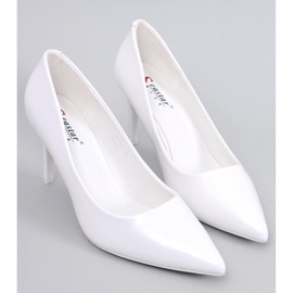 Pompe stiletto lăcuite Charlotte White alb 1