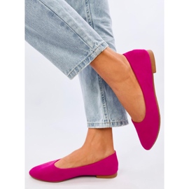 Balerini Keys Fuchsia branț din piele roz 1