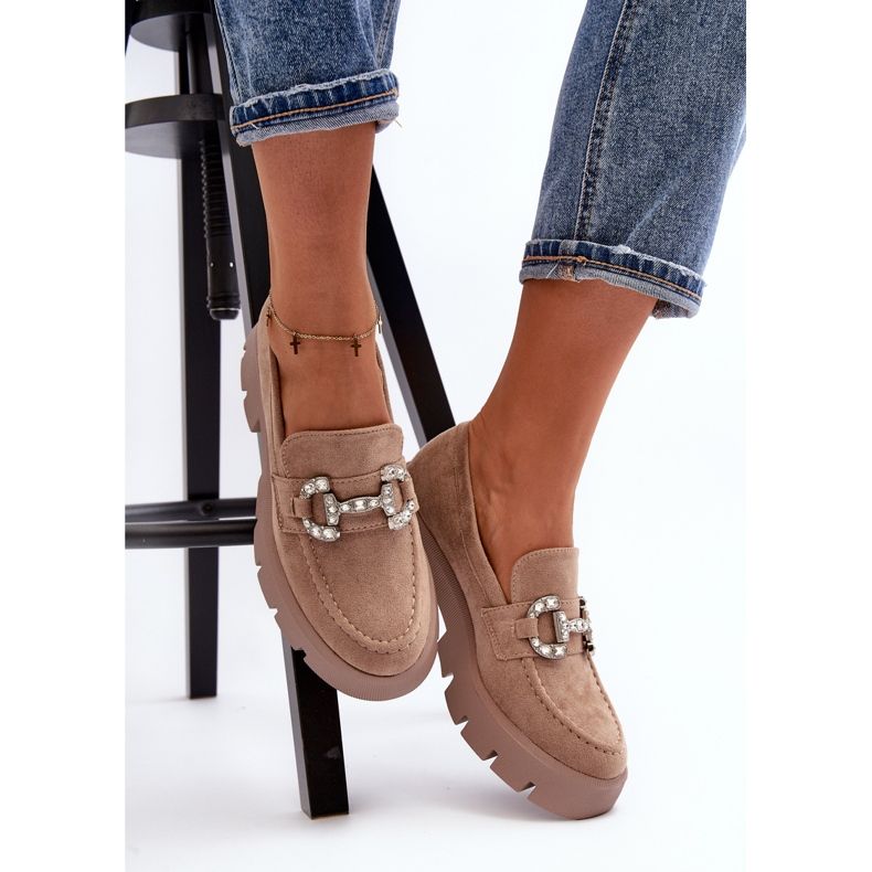 Mocasini De Dama Cu Decorat Bej Ellise 2