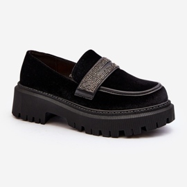 Mocasini De Dama Velours Cu Decorat Negru Wendreda 2