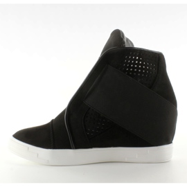 Adidași cu elastice largi negre negru 1