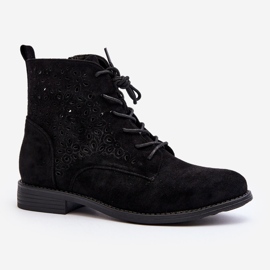 S.barski HY66-136 Botine Dama Cu Model, Negru 2