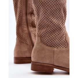 S.barski HY66-139 Cizme ajurate de damă bej 1 S.barski HY66-139 Cizme ajurate de damă bej 1