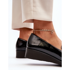 Vinceza Pantofi de dama din piele lacuita Mocasini Negri Polike negru 1