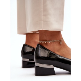 Vinceza Pantofi de damă cu toc joasă patentați, Marilni negri negru 1 Vinceza Pantofi de damă cu toc joasă patentați, Marilni negri negru 1