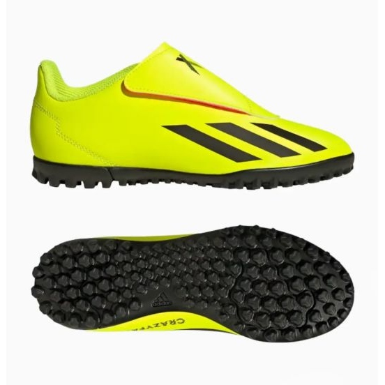 Pantofi Adidas X Crazyfast Club Vel Tf Jr IF0713 galben 1 Pantofi Adidas X Crazyfast Club Vel Tf Jr IF0713 galben 1