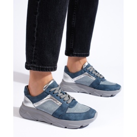 Pantofi sport de damă albaștri Daszyński albastru 1