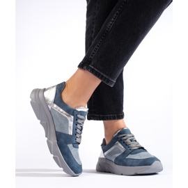 Pantofi sport de damă albaștri Daszyński albastru 2