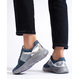 Pantofi sport de damă albaștri Daszyński albastru 3