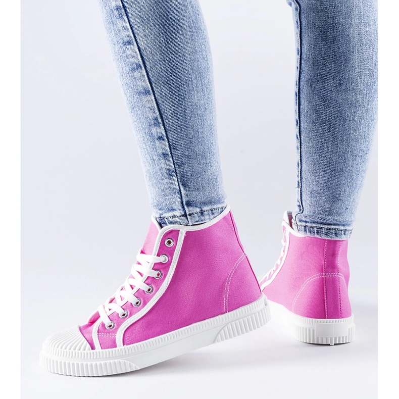 Tenisi înalți roz închis de la Pozzuolo 1