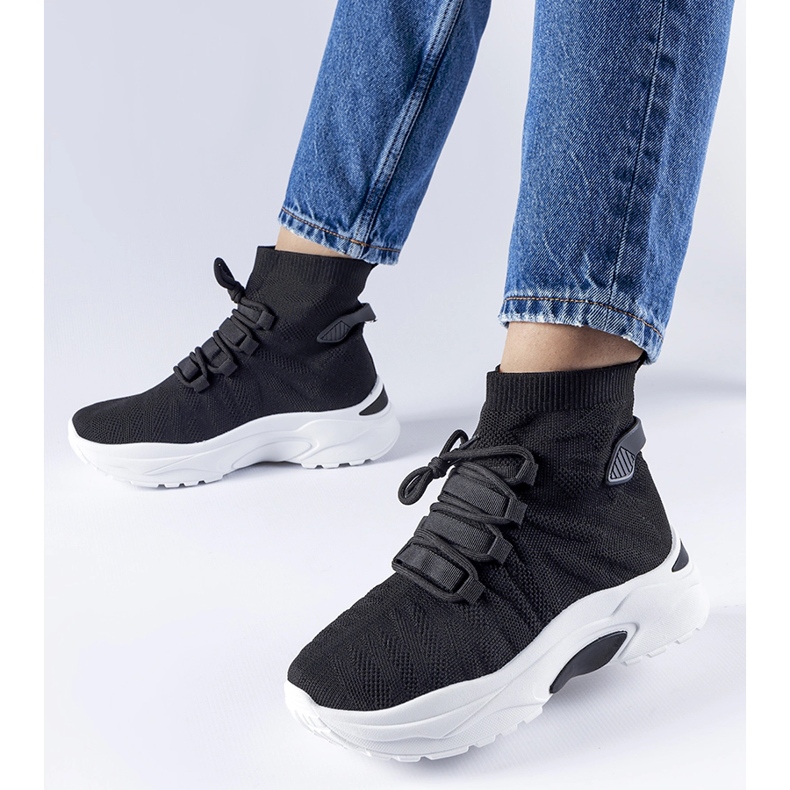 Tenisi Vigatto negri, înalți negru 1