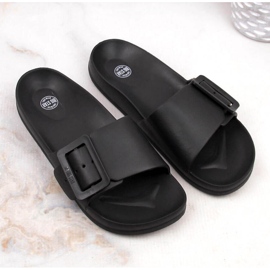 Papuci de plajă de damă cu spumă neagră Big Star FF274A389 negru 1