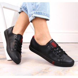 Low-top piele ecologică neagră Big Star GG274007 negru 2