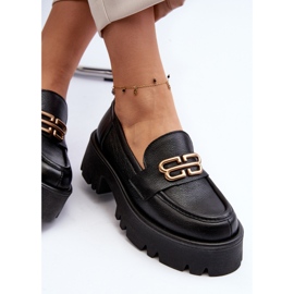 Mocasini Zazoo 20164 pentru dama din piele naturala, negru 1