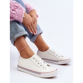 Pantofi de damă din piele ecologică alb Lirean 2