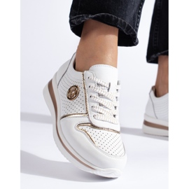 Pantofi sport din piele albă 2