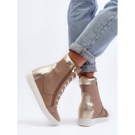 Pantofi pană din piele Zazoo 3081, bej 8