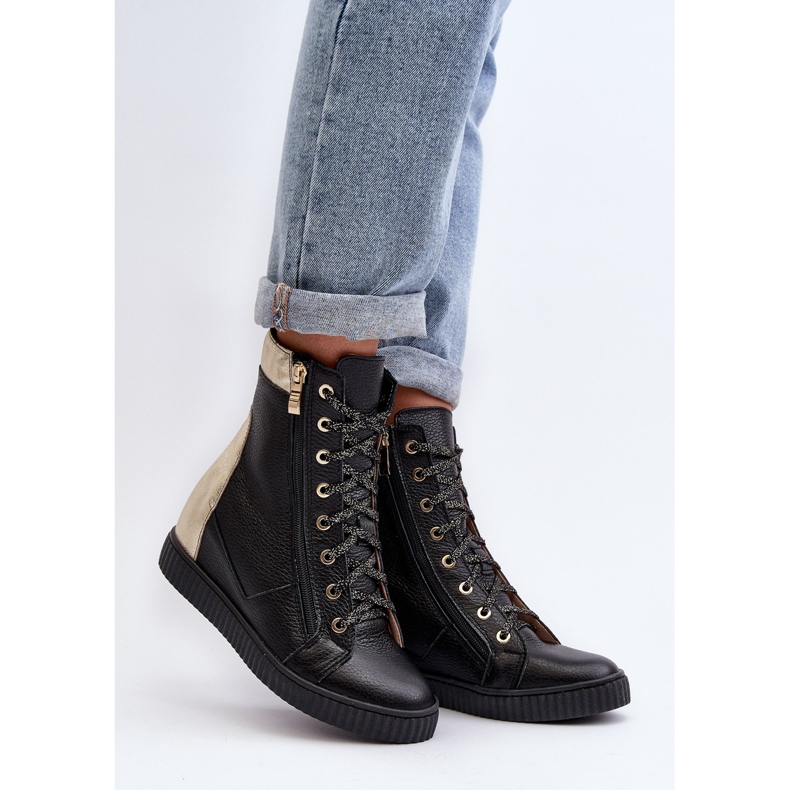 Pantofi de damă Zazoo 3081, din piele, negru 1