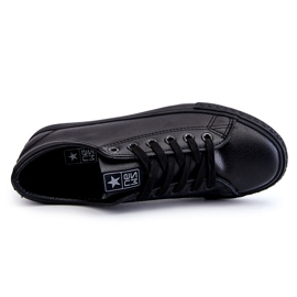 News Adidatori negri legați din piele pentru femei negru 1