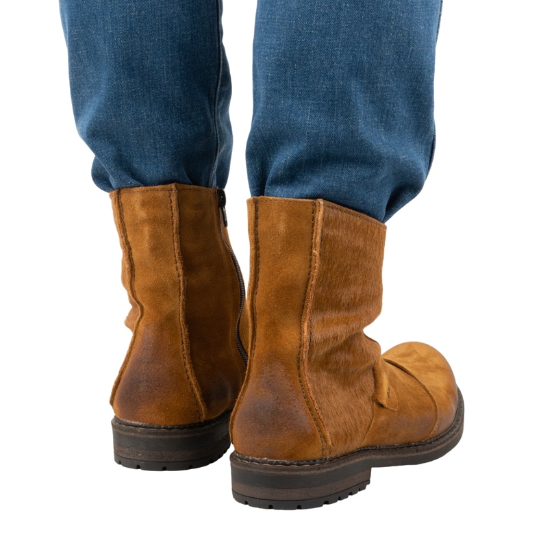 Olivier Cizme barbati piele 553KZ rosii maro 2