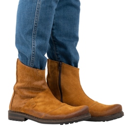 Olivier Cizme barbati piele 553KZ rosii maro 4