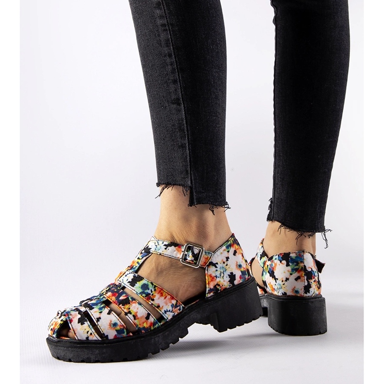 Sandale masive Oaks cu model negru 1