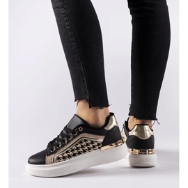 Tenisi Briercliff cu sclipici negri negru 1