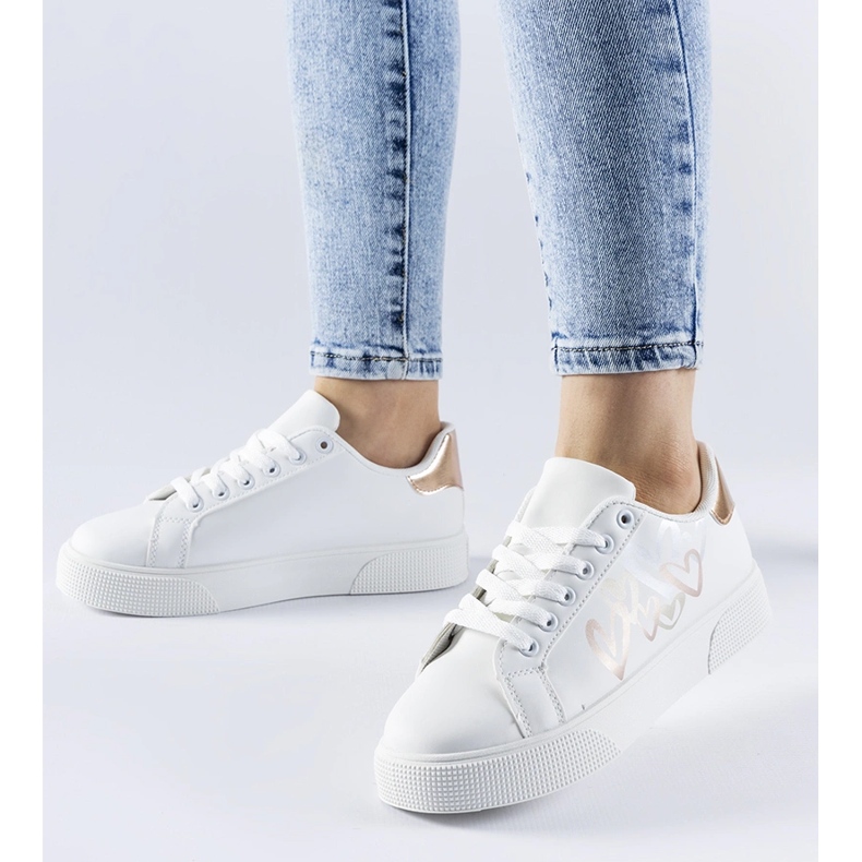 Tenisi albi pe platforma Montclair 1