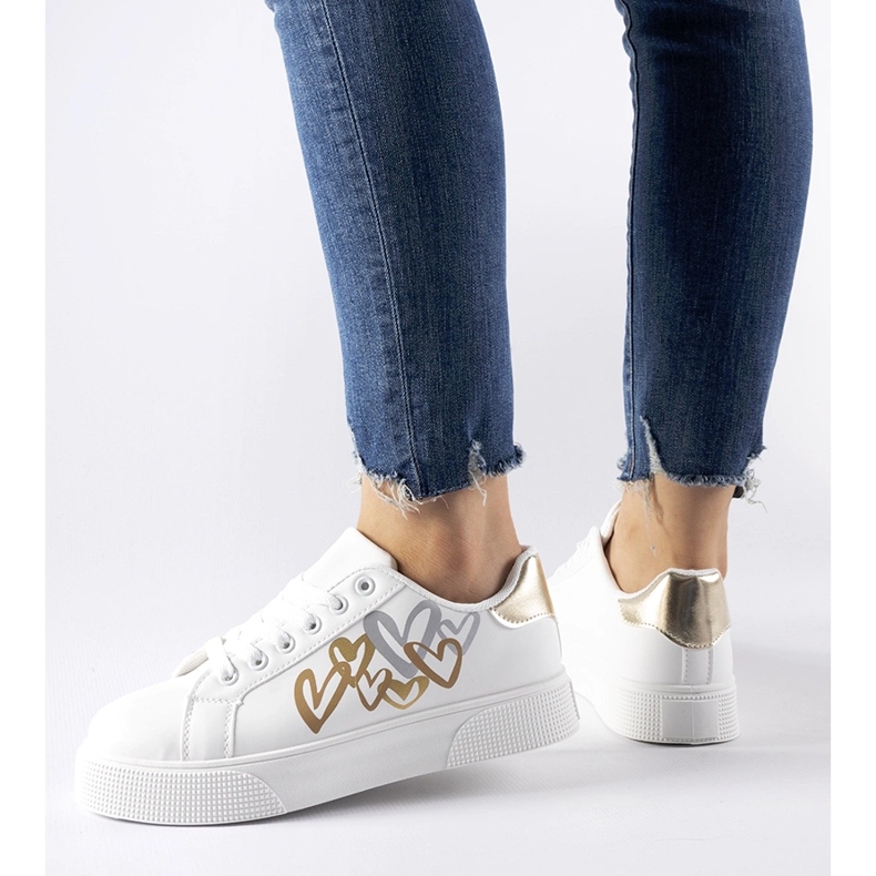 Tenisi albi pe platforma Montclair 1