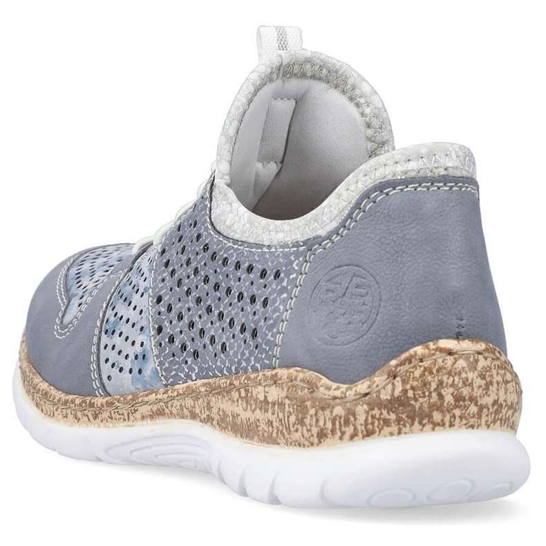 Pantofi dama ajurati albastru Rieker N4255-12 1