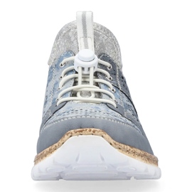 Pantofi dama ajurati albastru Rieker N4255-12 3