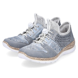 Pantofi dama ajurati albastru Rieker N4255-12 4