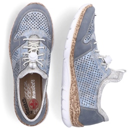 Pantofi dama ajurati albastru Rieker N4255-12 5