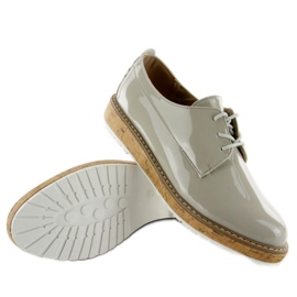 Mocasini cu interior din piele 7153 Gri 2