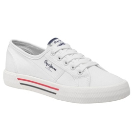 Pantofi Pepe Jeans Brady Basic W PLS31287 alb 1 Pantofi Pepe Jeans Brady Basic W PLS31287 alb 1